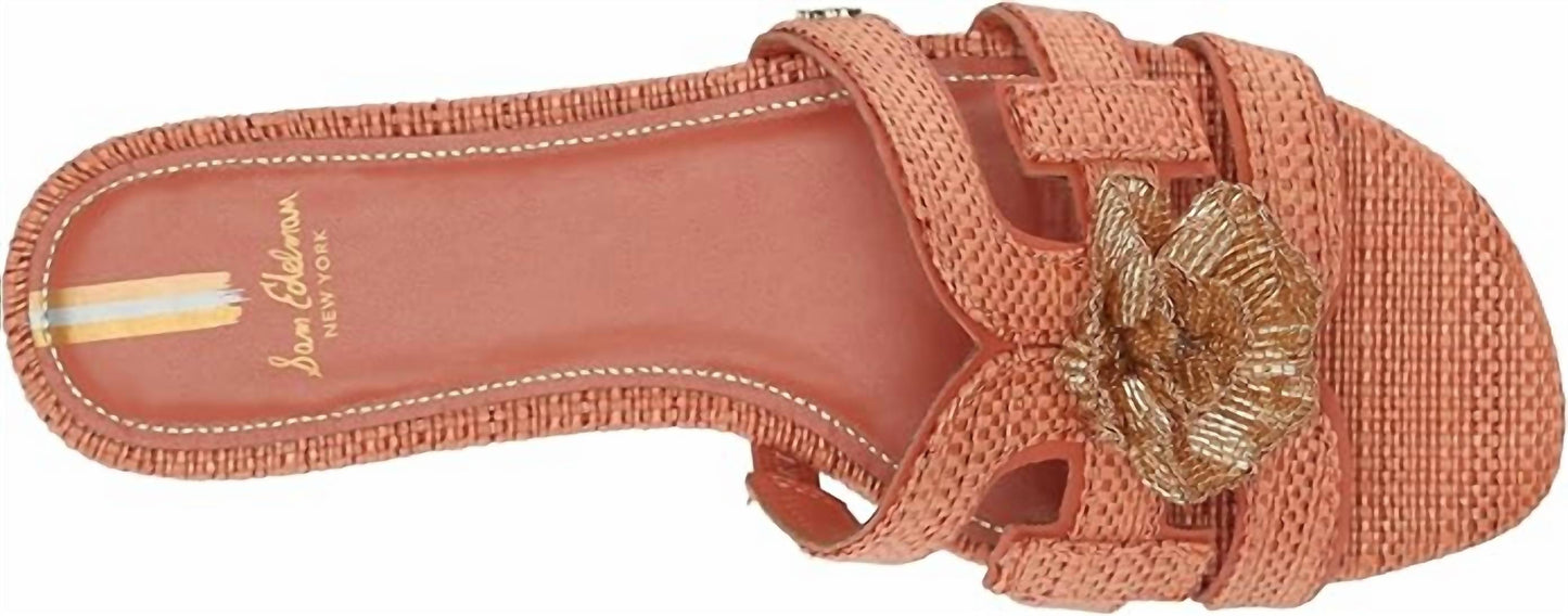 Sam Edelman - Women's Bay Slide Open-toe Slip-on Leather Fashion Flat Sandals