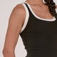 Elan - Contrast Trim Maxi Tank Dress