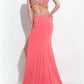 Rachel Allan - Beaded Jersey Evening Gown With Cutouts