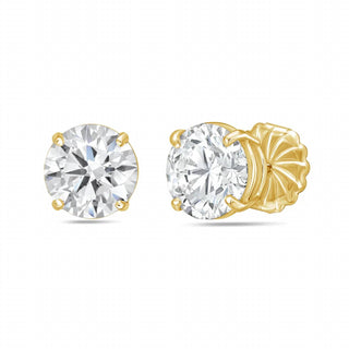 Diana M Jewels - Brincos de diamante redondo de laboratório de 3,00 cts