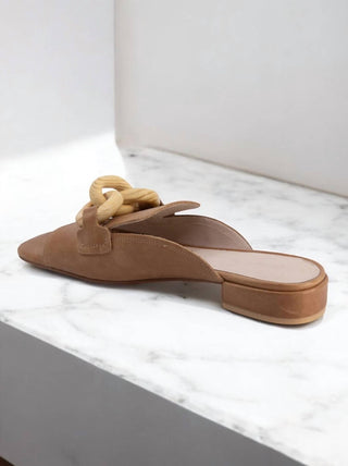 Chocolat Blu - Mules de couro Bell
