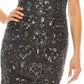 Aidan Mattox - Beaded Cap Sleeve Cutout Back Dress
