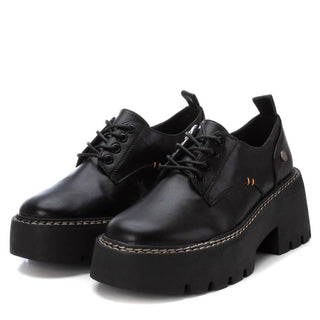 Xti - Mocassins femininos com salto e cadarço