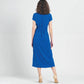 Clara Sun Woo - Wrap Overlay Center Tie Midi Dress