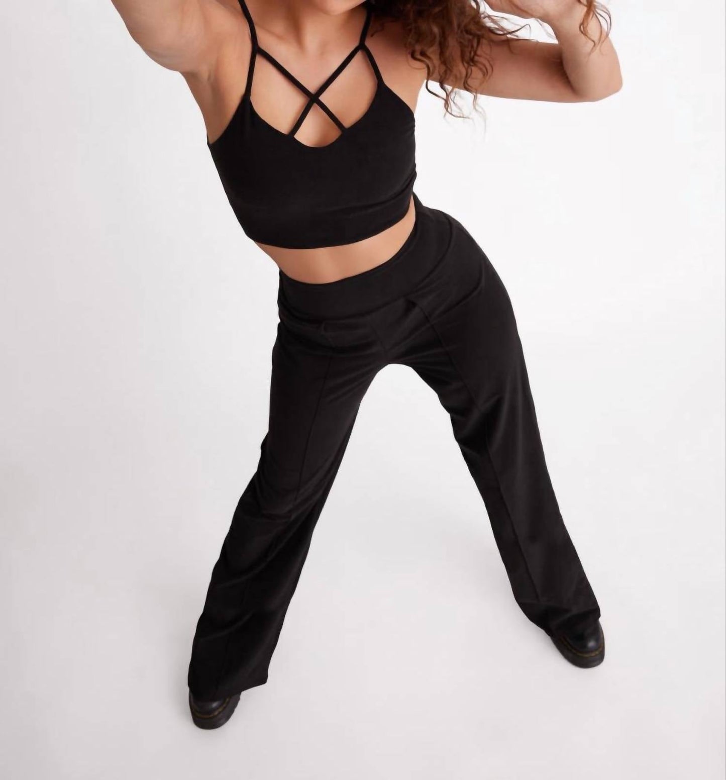 Wolven - High-waisted Wide Leg Pant