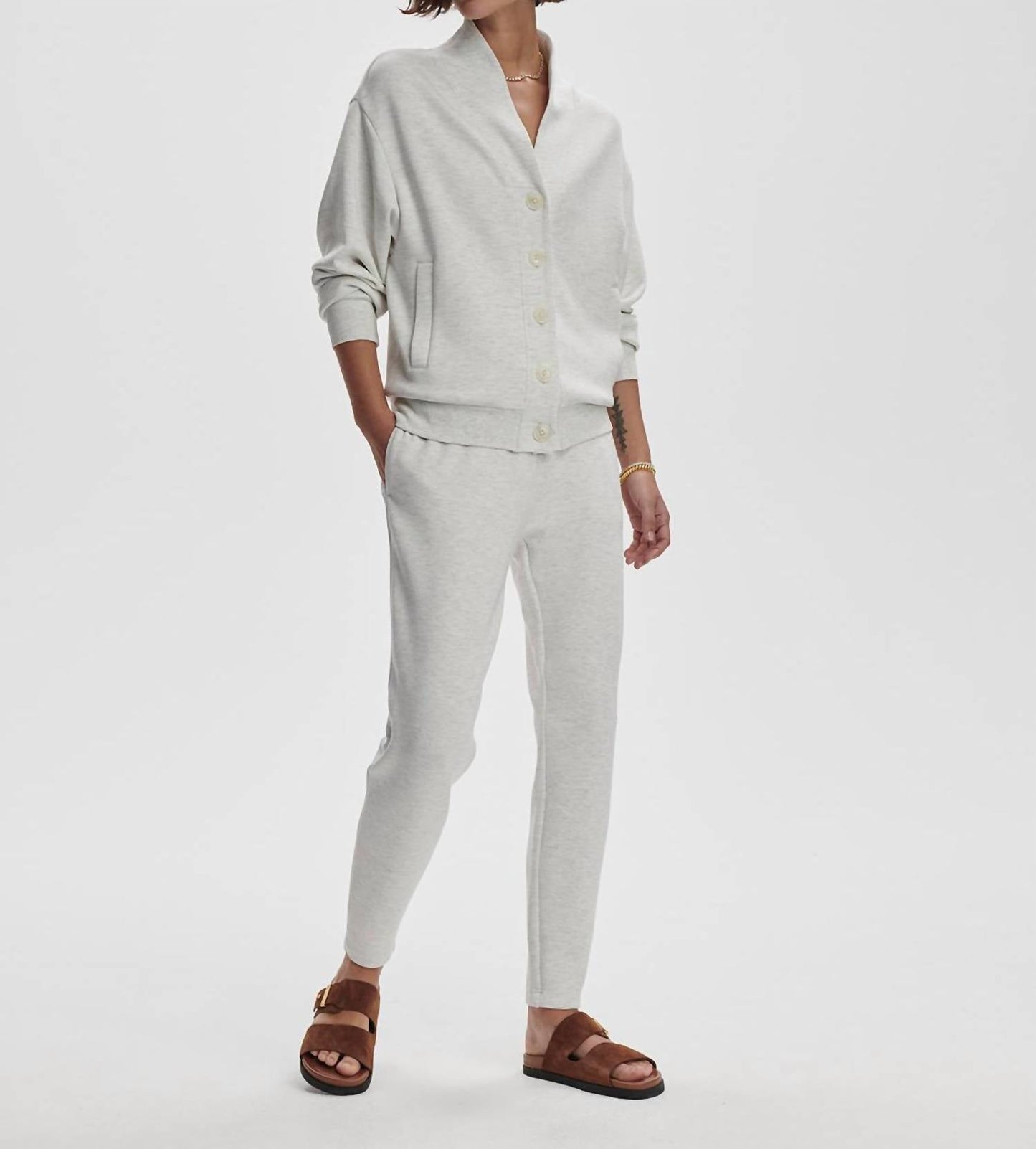 Varley - Celeste Button Through Sweatshirt