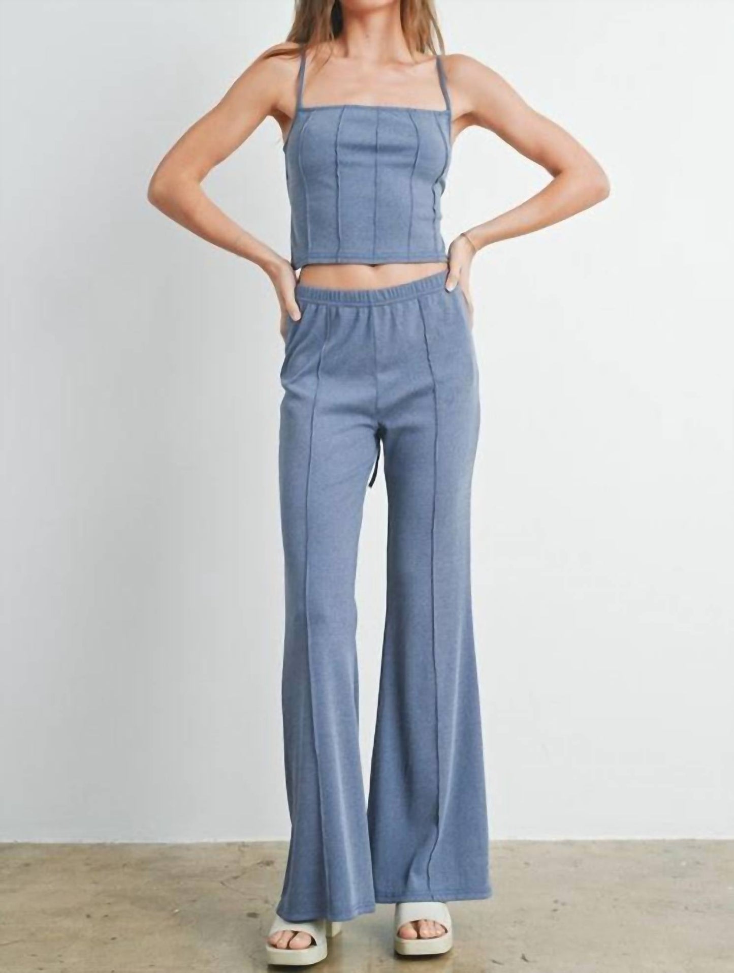 Buttermelon - Tie It Up Ribbed Bottom Set