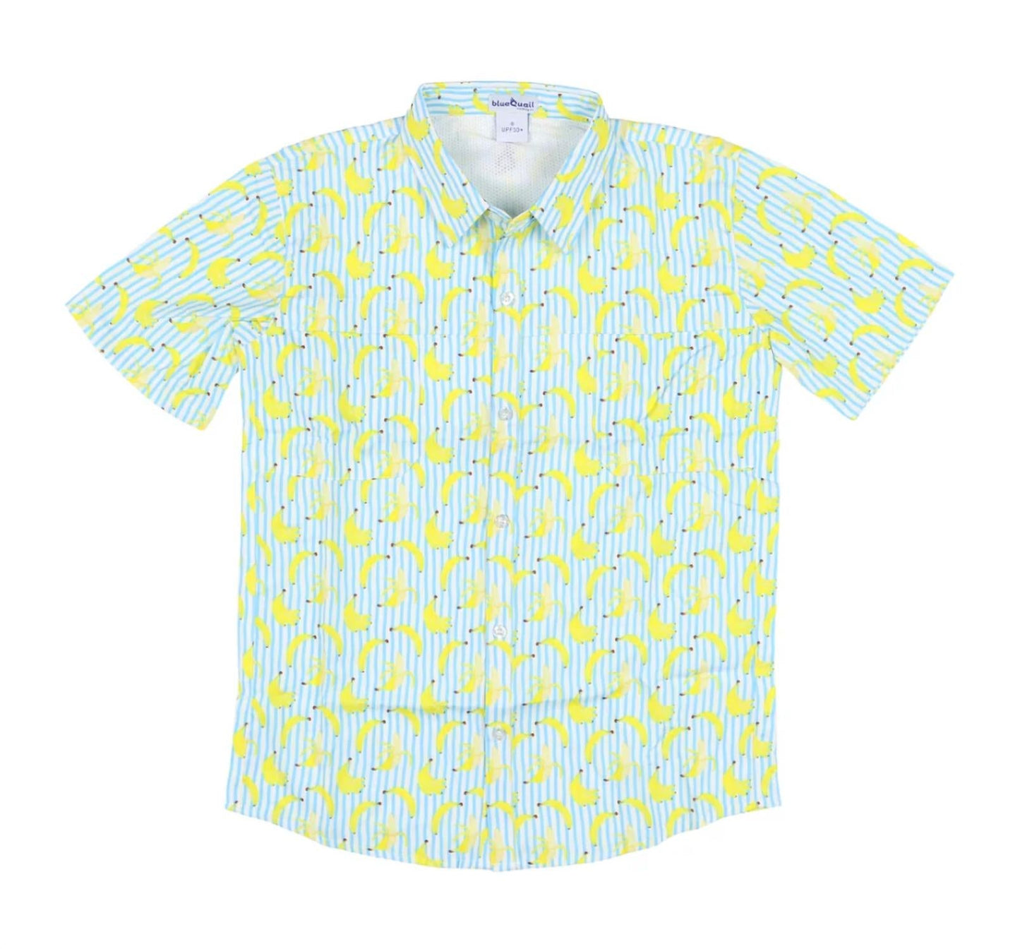 Blue Quail Clothing Co. - Boy's Short Sleeve Shirt Bananas