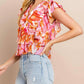 Tcec - Blushing Sunset Ruched Top