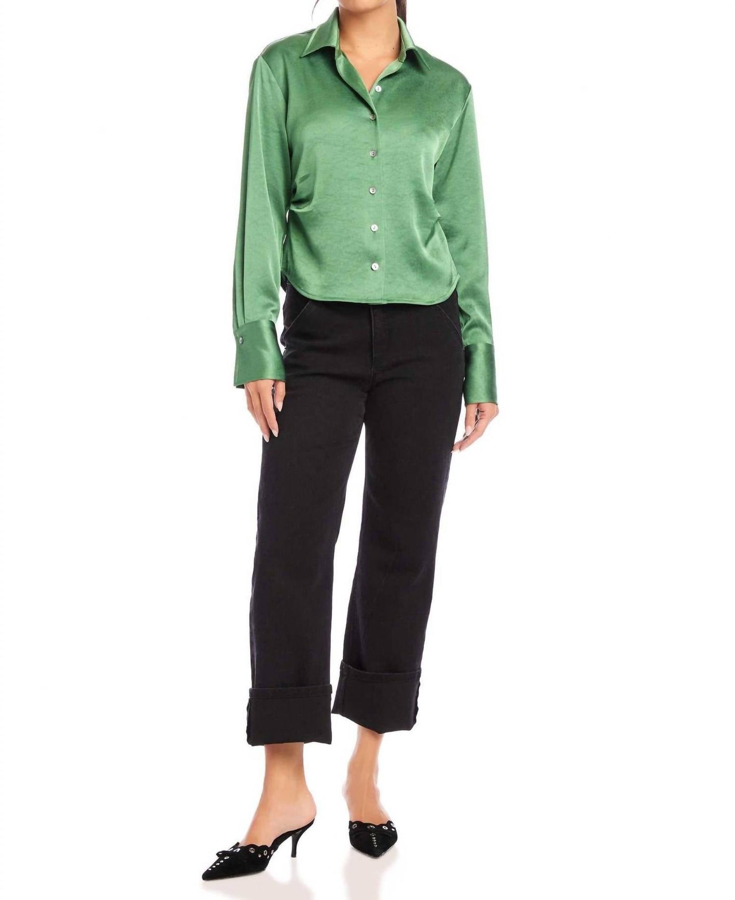 Fifteen Twenty - Tawnie Side-pleat Shirt