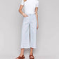 Charlie B - Wide-leg Cropped Jeans With Scallop Embroidered Hem