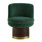 Round Swivel Accent Chair With Ergonomic Backrest For Living Room