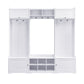 Wide Hall Tree With Shoe Storage, 4 In 1 Entryway Bench