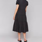Charlie B - Button-down Poplin Maxi Dress With Puff Sleeves