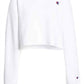 Champion - Reverse Weave Cropped Cut Off Crew Raw Hem Sweatshirt
