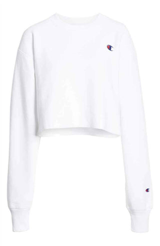 Champion - Moletom curto com trama reversa e bainha crua