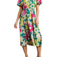 Umgee - Floral Balloon Sleeve Midi Dress