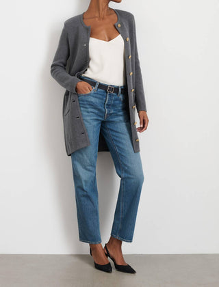 Alex Mill - Stella Long Sleeve Cotton & Cashmere Knit Mini Dress