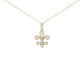 14K Yellow Gold 1.00 Cttw Round Diamond Fleur De Lis 18" Pendant Necklace (H-I Color, SI2-I1 Clarity)