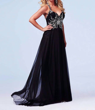 Mac Duggal - Vestido cruzado esvoaçante