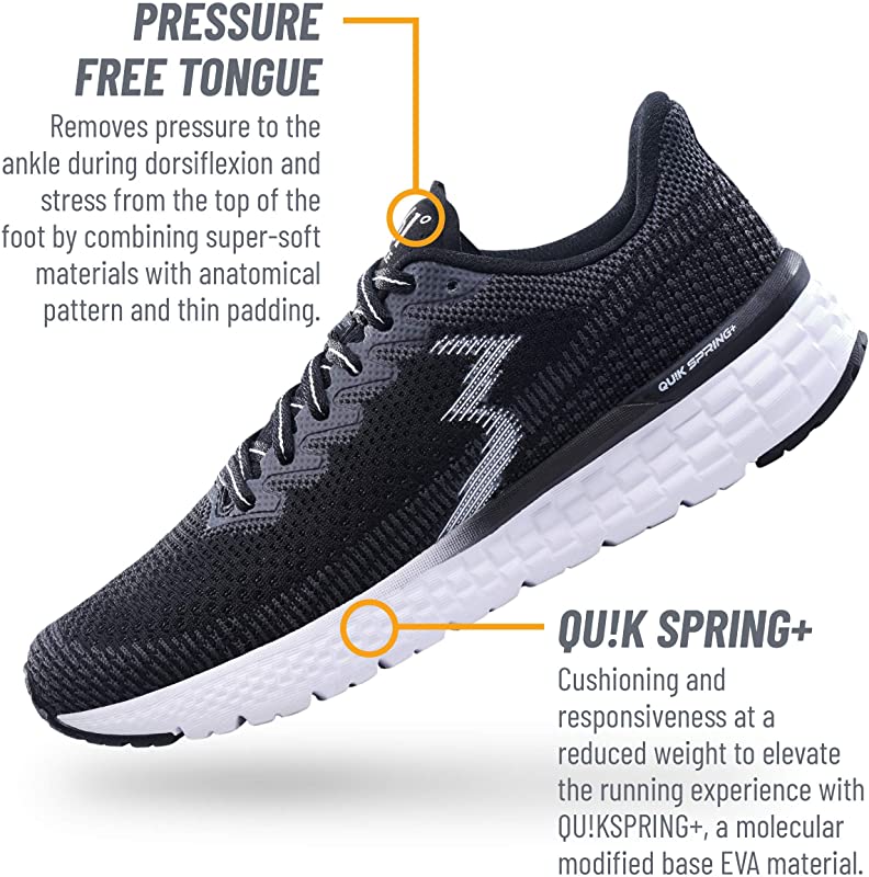 Tênis de corrida masculino Fierce 361 Degrees, preto/ébano