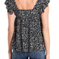 Cece - Floral Ruffle Sleeveless Top