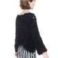 Matthildur - Forest Hand-knit Cotton Fur Sweater