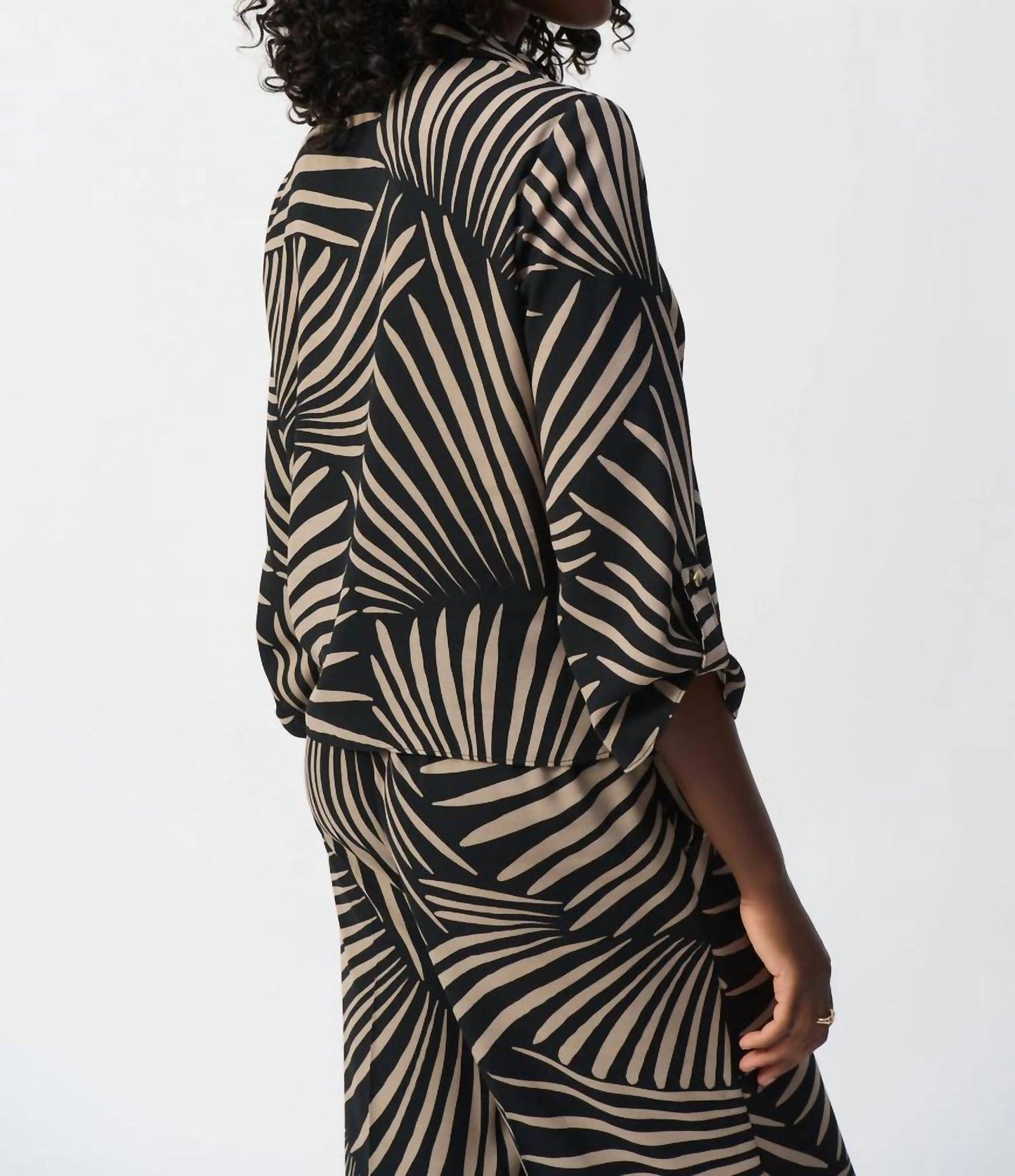 Joseph Ribkoff - Tropical Print Tie Front Top