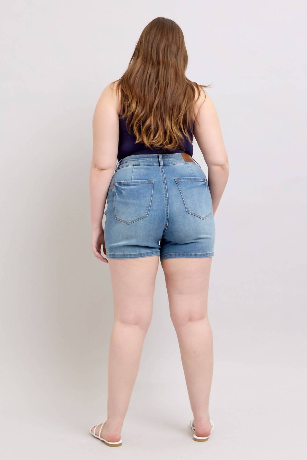 Judy Blue - High Waist Tummy Control Double Button Cool Denim Short