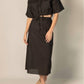 Before You Collection - Linen Cargo Midi Skirt
