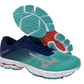 Tênis de corrida Mizuno Wave Shadow 3 feminino, azul, grama/cinza glaciar, tamanho 6,5 B(M) EUA