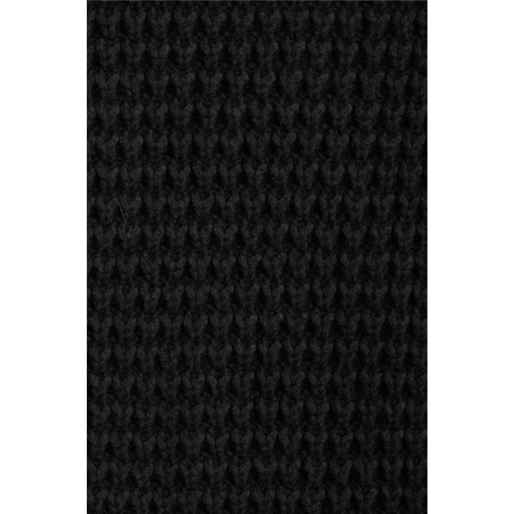 Cachecol UGG Feminino Preto Canelado Grande em Mistura de Lã Tamanho Único