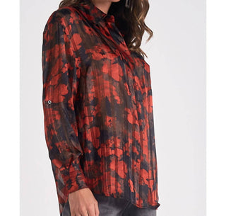 Elan - Blusa de manga comprida com botões