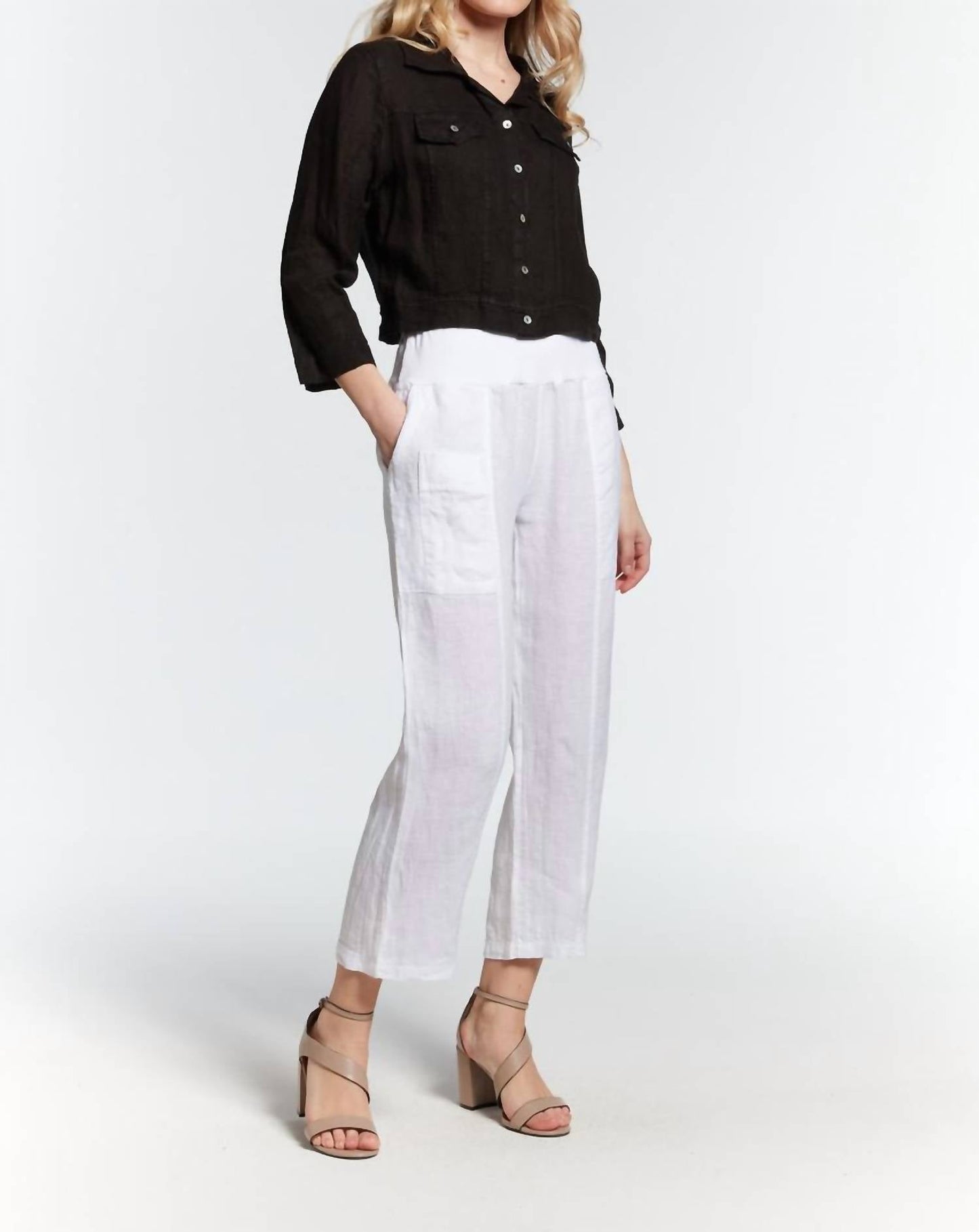 Inizio - Magic Cropped Floral Print Pant