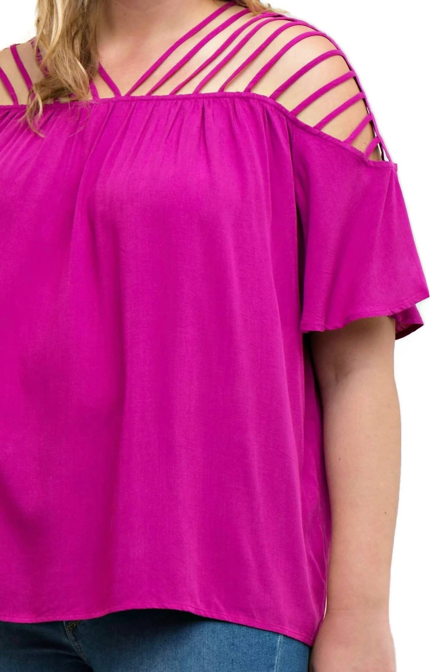 Entro - Bohemian Strappy Top - Plus