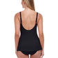 Profile By Gottex - D-Cup V-Neck Peplum One Piece Swimsuit