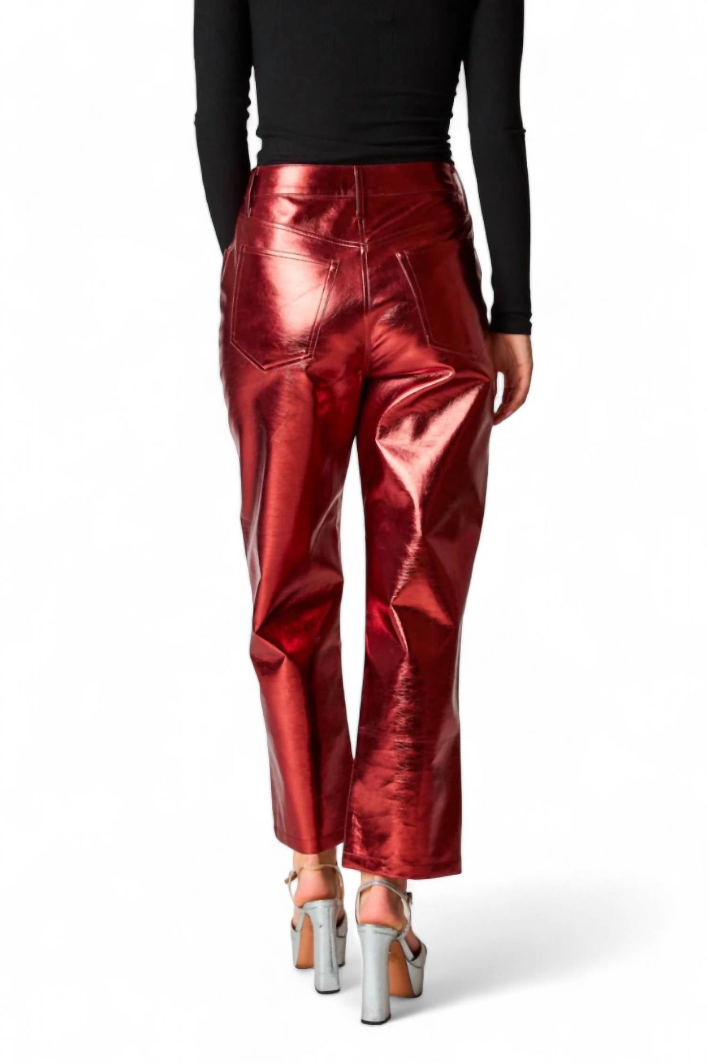 Buddylove - Travolta High-Rise Metallic Pants
