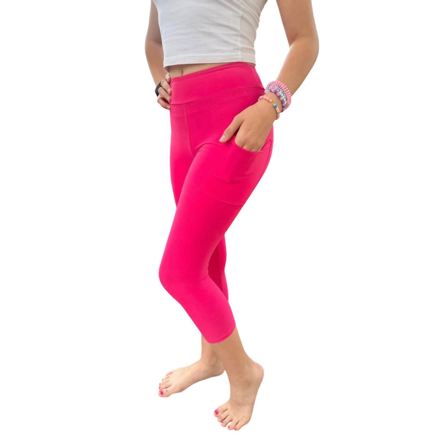 Julia Rose - Tween Capri Leggings With Pockets