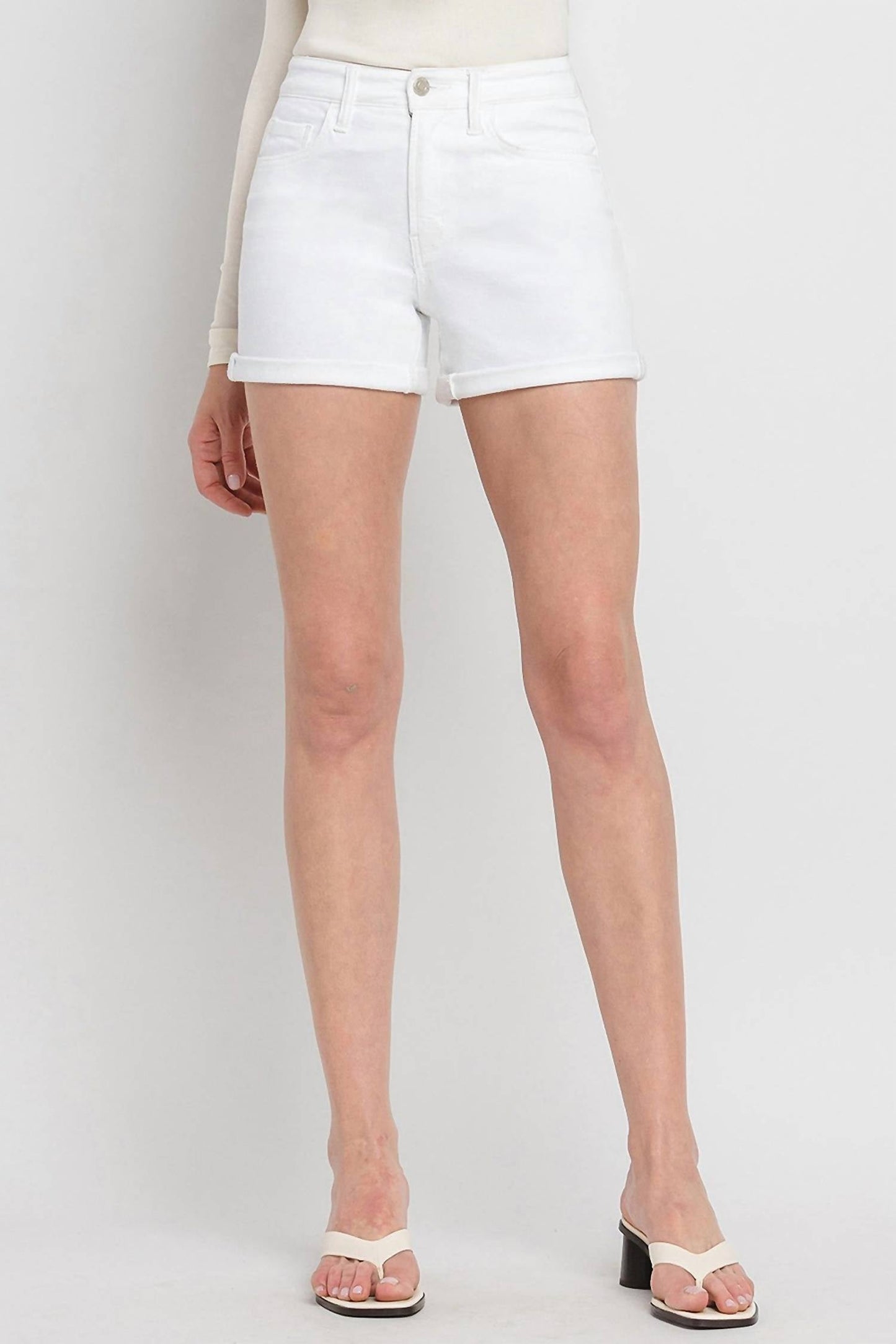 Flying Monkey - High Rise Double Cuff Shorts