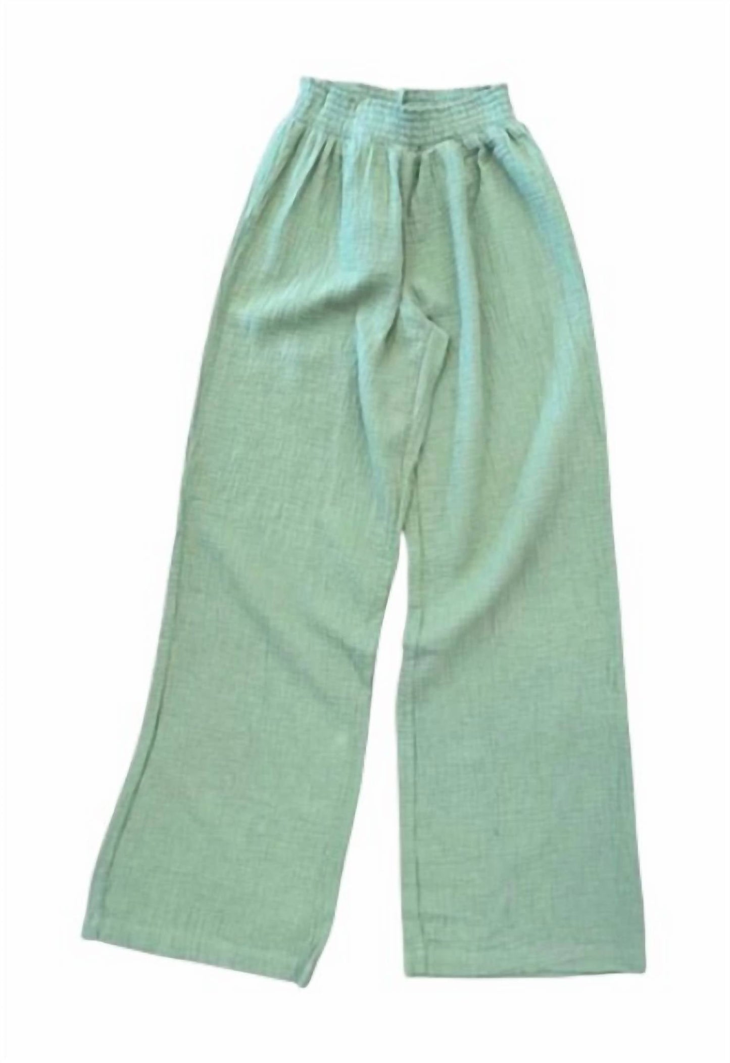 Bobi - Women's Smocked Waist Wide Leg Pants