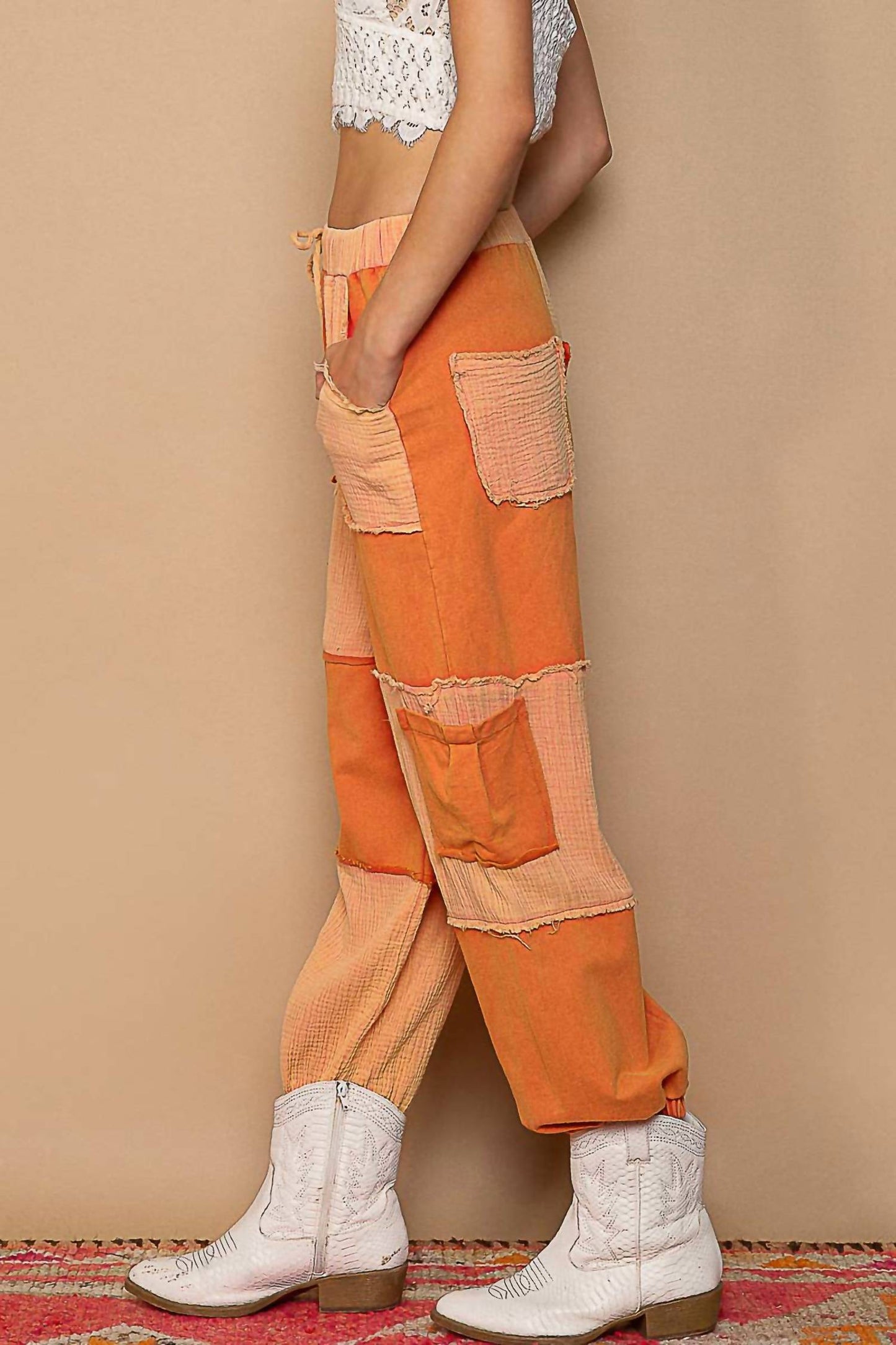 Pol - Patch Work with Pockets Joggers