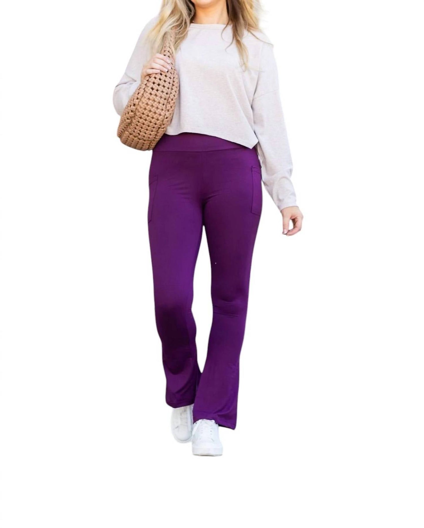 Julia Rose - Reese Flare Leggings With Pockets