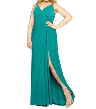 Mac Duggal - Vestido de baile sem mangas em jersey com inspiração grega - Plus