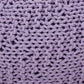 Bordeaux Knitted Cotton Round Pouf Ottoman
