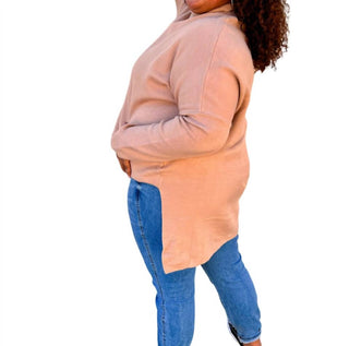 Entro - Allie Mock Neck Long Sleeve Top (Plus)