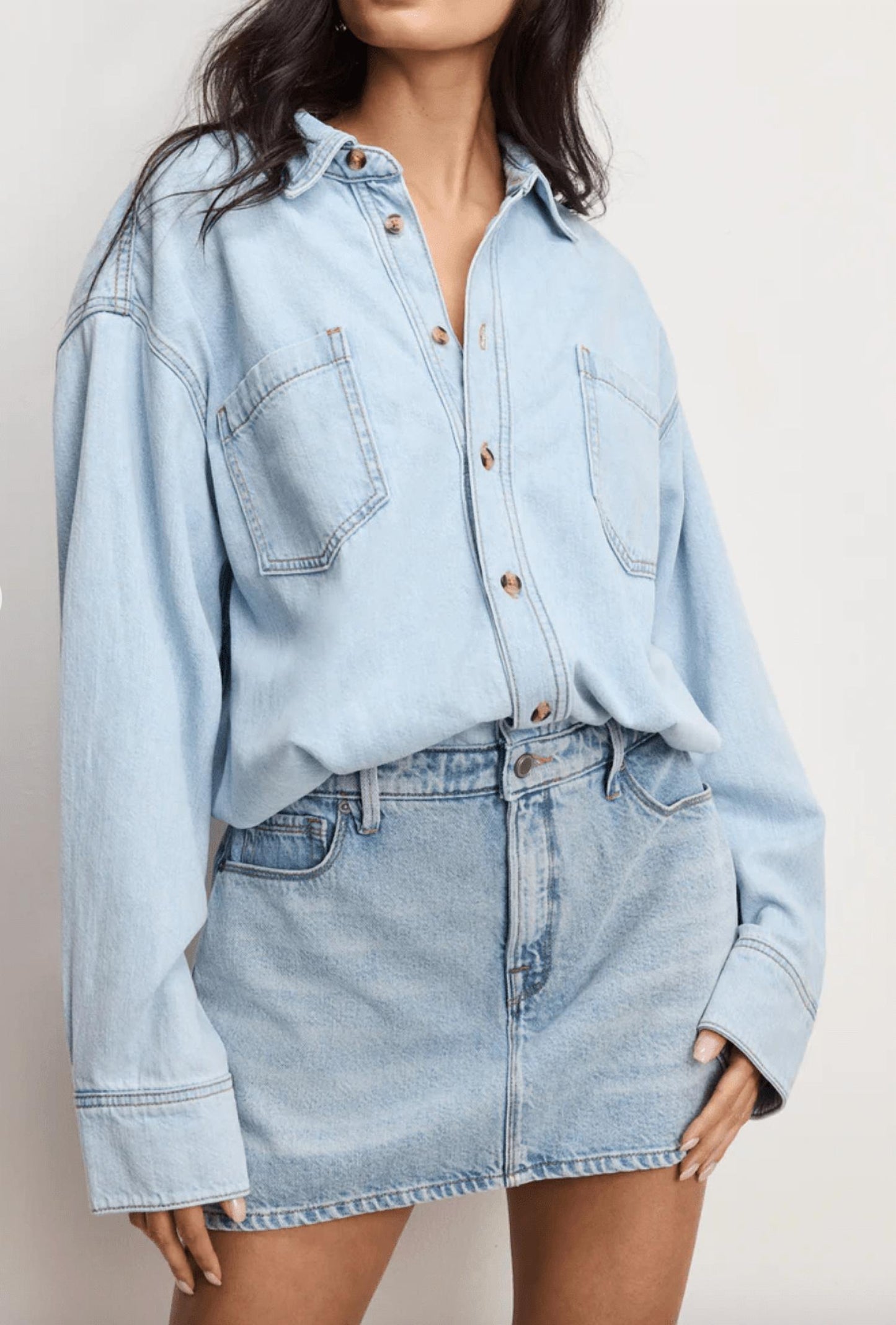 Good American - Denim Shirt Dress