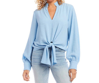 Karen Kane - Long Sleeve Tie-Front Top