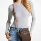 Michael Kors - Women's Brown Jet Set Travel Medium Logo Crossbody Bag