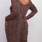 The Curve La - Plus Size Scoop Neck Short Dress