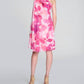 Joseph Ribkoff - Women's Chiffon Floral One Shoulder Cape Dress